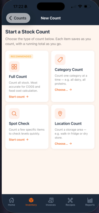 StockChecker new stock count type picker